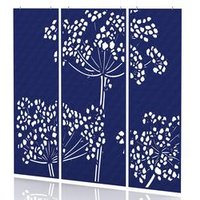 SCH! Acoustic Hanging Wall Panels - Wildflower Cobalt Blue (Set of 3)