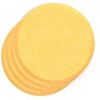 Sch Acoustic Wall Tile - Set of 4 - Bevelled Edge - Circle - Buttercup