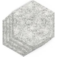 SCH! Hexagon Acoustic Wall Tiles - Light Grey (Set of 4)