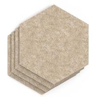 SCH! Acoustic Wall Tiles - Beige Hexagon Set of 4