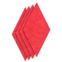 SCH! Acoustic Wall Tiles - Set of 4 - Poppy Red