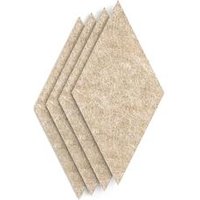 SCH! Acoustic Wall Tiles - Set of 4 - Beige Diamond