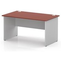 Impulse 1400mm Office Desk with Brick Red Top