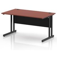 Impulse 1400mm Office Desk with Brick Red Top