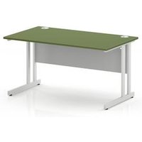 1400 x 800 Office Desk Moss Green Top Cantilever Leg