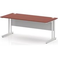 1800 x 800 Office Desk Brick Red Top Cantilever Leg