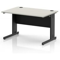 Impulse 1200 x 800mm Dove Grey Office Desk with Cable Management