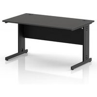 Impulse 1400mm Carbon Grey Office Desk with Cable Management