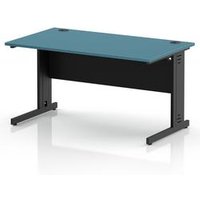 Impulse 1400 x 800mm Dark Teal Office Desk with Cable Management