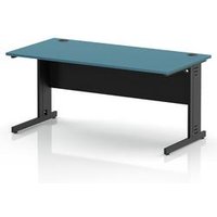 Impulse 1600mm Dark Teal Office Desk with Cable Management
