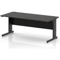 Impulse 1800mm Carbon Grey Office Desk with Cable Management