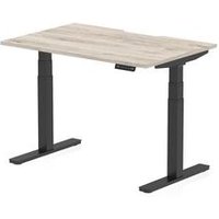 Air 1200 x 800mm Scalloped Edge Height Adjustable Office Desk Grey Oak