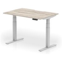 Air 1200 x 800mm Scalloped Edge Height Adjustable Office Desk Grey Oak