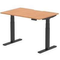 Air 1200 x 800mm Scalloped Edge Height Adjustable Office Desk Oak Top