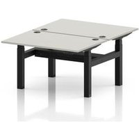 Air 1200x800 Sit Stand Bench Desk with Grey Top and Black Frame