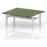B2B 1800x800 Sit Stand 2P Bench Desk Green Ports Frame