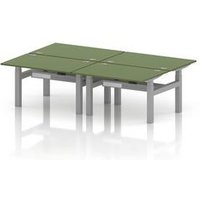 Air Sit Stand 4 Person Bench Desk - Moss Green