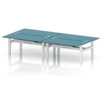 Air Back-to-Back 1600 x 800mm Height Adjustable 4 Person Office Bench