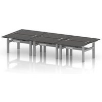 Air Back-to-Back 1200 x 800mm Height Adjustable 6 Person Office Bench