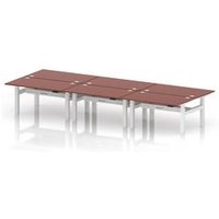 Air Back-to-Back 1400 x 800mm Height Adjustable 6 Person Office Bench