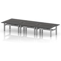 Air 1400 Sit Stand 6-Person Bench Desk with Carbon Ports