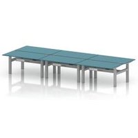Air 1400x800 Sit-Stand Bench Desk with Dark Teal Top