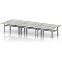 Air 1400x800mm Sit-Stand Bench Desk in Dove Grey