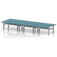 Air 1600x800 Sit-Stand Bench Desk with Dark Teal Top