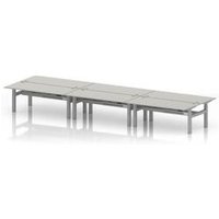 Air 1800x800mm Sit-Stand Bench Desk in Dove Grey