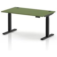 Air Height Adjustable Desk 1400x800mm Moss Green