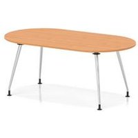 Impulse 1800mm Boardroom Table With Silver Leg Frame Beech Top I006704