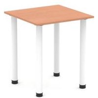 600mm Square Table Beech Top Post Leg