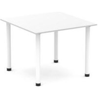 Impulse 1000mm Square Meeting Table with White Post Leg