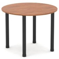 Impulse 800mm Round Meeting Table with Black Post Leg