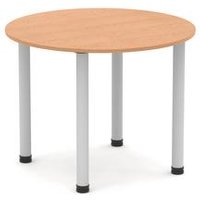 800mm Round Table Oak Top Post Leg