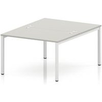 Impulse Bench B2B 2 Person 1200 White Frame Office Bench Desk Dove