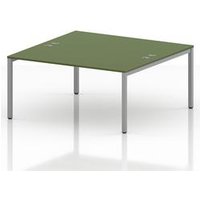 Impulse 2 Person Bench Desk in Moss Green