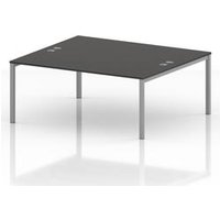 Impulse Bench B2B 2 Person 1800 Silver Frame Office Bench Desk Carbon