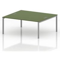 Impulse B2B 2 Person Bench Desk in Moss Green
