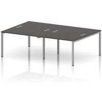 Impulse 4 Person Bench Desk in Carbon Grey