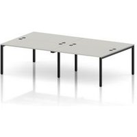 Impulse 4 Person Bench Desk in Dove Grey