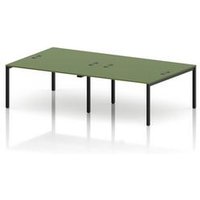 Impulse 4 Person Bench Desk in Moss Green
