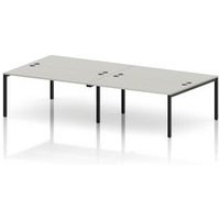 Impulse 4 Person Bench Desk in Dove Grey