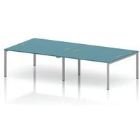 Impulse 4 Person Bench Desk in Dark Teal