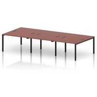 Impulse 6 Person Bench Desk with Black Frame
