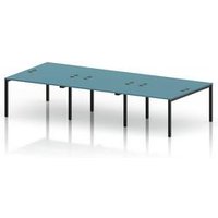 Impulse 6 Person Bench Desk in Dark Teal