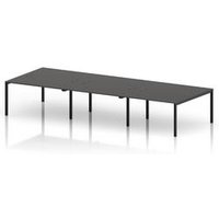 Impulse 6 Person Bench Desk in Carbon Grey