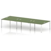 Bench B2B 6 Person 1400 Frame Bench Desk Moss Green