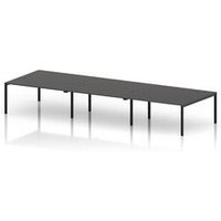 Impulse 6 Person Bench Desk in Carbon Grey