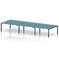 Impulse 6 Person Bench Desk in Dark Teal